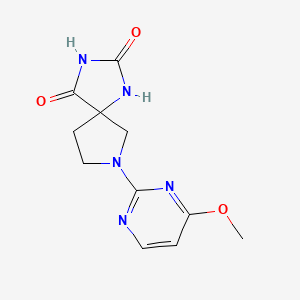 molecular formula C11H13N5O3 B6463467 7-(4-methoxypyrimidin-2-yl)-1,3,7-triazaspiro[4.4]nonane-2,4-dione CAS No. 2640936-04-3