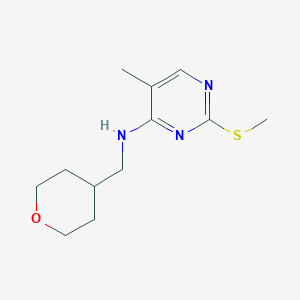 5-methyl-2-(methylsulfanyl)-N-[(oxan-4-yl)methyl]pyrimidin-4-amine