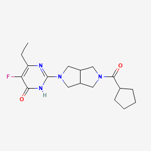 2-{5-cyclopentanecarbonyl-octahydropyrrolo[3,4-c]pyrrol-2-yl}-6-ethyl-5-fluoro-3,4-dihydropyrimidin-4-one