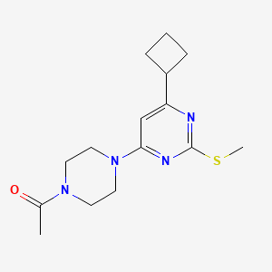 1-{4-[6-cyclobutyl-2-(methylsulfanyl)pyrimidin-4-yl]piperazin-1-yl}ethan-1-one