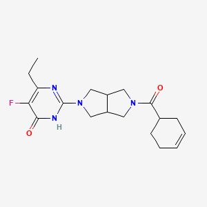 2-[5-(cyclohex-3-ene-1-carbonyl)-octahydropyrrolo[3,4-c]pyrrol-2-yl]-6-ethyl-5-fluoro-3,4-dihydropyrimidin-4-one