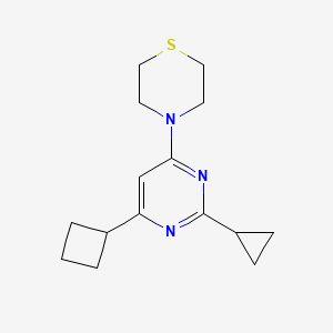 4-(6-cyclobutyl-2-cyclopropylpyrimidin-4-yl)thiomorpholine