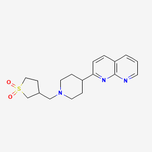 3-{[4-(1,8-naphthyridin-2-yl)piperidin-1-yl]methyl}-1??-thiolane-1,1-dione