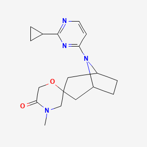 8-(2-cyclopropylpyrimidin-4-yl)-4'-methyl-8-azaspiro[bicyclo[3.2.1]octane-3,2'-morpholin]-5'-one