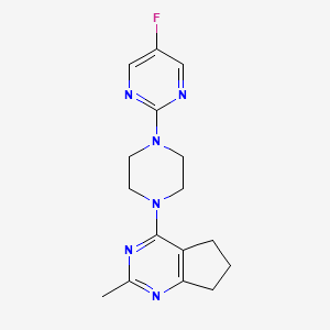 5-fluoro-2-(4-{2-methyl-5H,6H,7H-cyclopenta[d]pyrimidin-4-yl}piperazin-1-yl)pyrimidine