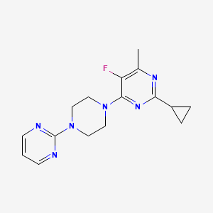 2-cyclopropyl-5-fluoro-4-methyl-6-[4-(pyrimidin-2-yl)piperazin-1-yl]pyrimidine