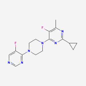 2-cyclopropyl-5-fluoro-4-[4-(5-fluoropyrimidin-4-yl)piperazin-1-yl]-6-methylpyrimidine