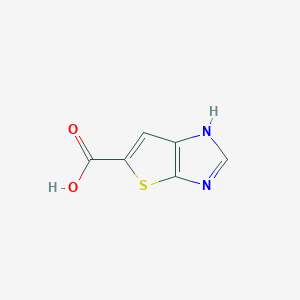 molecular formula C6H4N2O2S B064662 1H-噻吩并[2,3-d]咪唑-5-甲酸 CAS No. 193066-59-0
