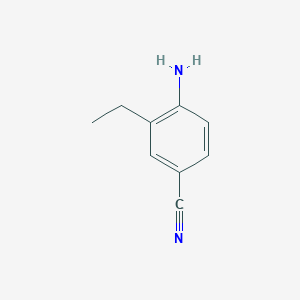 molecular formula C9H10N2 B064667 4-氨基-3-乙基苯甲腈 CAS No. 170230-87-2