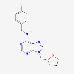 N-[(4-fluorophenyl)methyl]-9-[(oxolan-2-yl)methyl]-9H-purin-6-amine