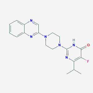 5-fluoro-6-(propan-2-yl)-2-[4-(quinoxalin-2-yl)piperazin-1-yl]-3,4-dihydropyrimidin-4-one