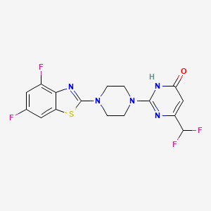 2-[4-(4,6-difluoro-1,3-benzothiazol-2-yl)piperazin-1-yl]-6-(difluoromethyl)-3,4-dihydropyrimidin-4-one