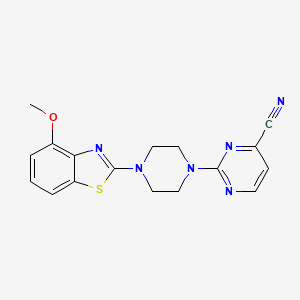 2-[4-(4-methoxy-1,3-benzothiazol-2-yl)piperazin-1-yl]pyrimidine-4-carbonitrile