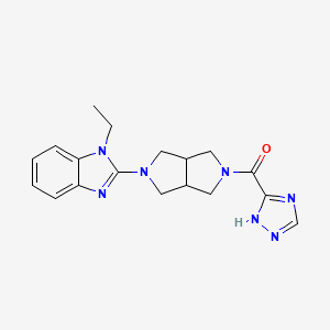 1-ethyl-2-[5-(1H-1,2,4-triazole-3-carbonyl)-octahydropyrrolo[3,4-c]pyrrol-2-yl]-1H-1,3-benzodiazole