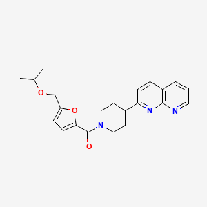 2-(1-{5-[(propan-2-yloxy)methyl]furan-2-carbonyl}piperidin-4-yl)-1,8-naphthyridine