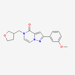 2-(3-methoxyphenyl)-5-[(oxolan-3-yl)methyl]-4H,5H-pyrazolo[1,5-a]pyrazin-4-one