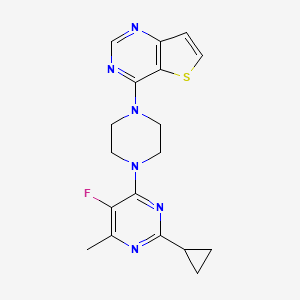 2-cyclopropyl-5-fluoro-4-methyl-6-(4-{thieno[3,2-d]pyrimidin-4-yl}piperazin-1-yl)pyrimidine