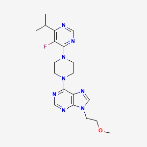 6-{4-[5-fluoro-6-(propan-2-yl)pyrimidin-4-yl]piperazin-1-yl}-9-(2-methoxyethyl)-9H-purine