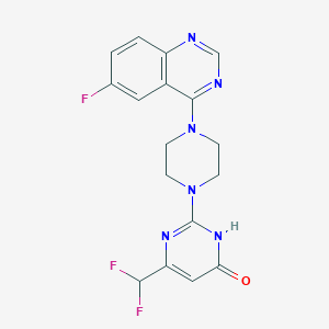 6-(difluoromethyl)-2-[4-(6-fluoroquinazolin-4-yl)piperazin-1-yl]-3,4-dihydropyrimidin-4-one