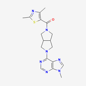 6-[5-(2,4-dimethyl-1,3-thiazole-5-carbonyl)-octahydropyrrolo[3,4-c]pyrrol-2-yl]-9-methyl-9H-purine