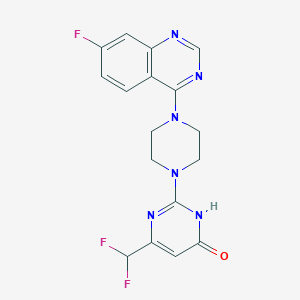 6-(difluoromethyl)-2-[4-(7-fluoroquinazolin-4-yl)piperazin-1-yl]-3,4-dihydropyrimidin-4-one