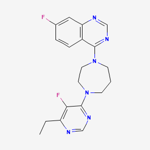 4-[4-(6-ethyl-5-fluoropyrimidin-4-yl)-1,4-diazepan-1-yl]-7-fluoroquinazoline