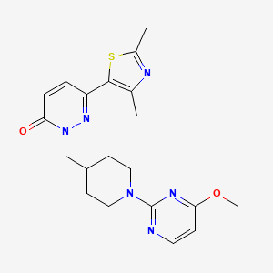 6-(2,4-dimethyl-1,3-thiazol-5-yl)-2-{[1-(4-methoxypyrimidin-2-yl)piperidin-4-yl]methyl}-2,3-dihydropyridazin-3-one