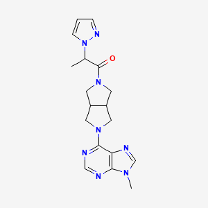 1-[5-(9-methyl-9H-purin-6-yl)-octahydropyrrolo[3,4-c]pyrrol-2-yl]-2-(1H-pyrazol-1-yl)propan-1-one