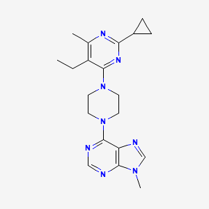 6-[4-(2-cyclopropyl-5-ethyl-6-methylpyrimidin-4-yl)piperazin-1-yl]-9-methyl-9H-purine