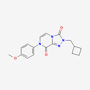 2-(cyclobutylmethyl)-7-(4-methoxyphenyl)-2H,3H,7H,8H-[1,2,4]triazolo[4,3-a]pyrazine-3,8-dione