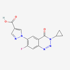 1-(3-cyclopropyl-7-fluoro-4-oxo-3,4-dihydro-1,2,3-benzotriazin-6-yl)-1H-pyrazole-4-carboxylic acid