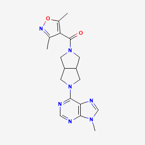 6-[5-(3,5-dimethyl-1,2-oxazole-4-carbonyl)-octahydropyrrolo[3,4-c]pyrrol-2-yl]-9-methyl-9H-purine