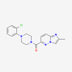 1-(2-chlorophenyl)-4-{2-methylimidazo[1,2-b]pyridazine-6-carbonyl}piperazine