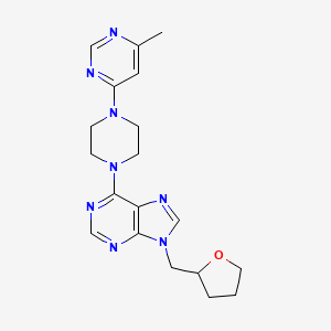 6-[4-(6-methylpyrimidin-4-yl)piperazin-1-yl]-9-[(oxolan-2-yl)methyl]-9H-purine