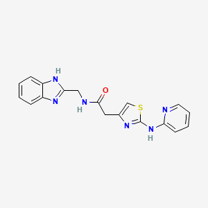 N-[(1H-1,3-benzodiazol-2-yl)methyl]-2-{2-[(pyridin-2-yl)amino]-1,3-thiazol-4-yl}acetamide