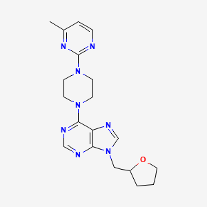 6-[4-(4-methylpyrimidin-2-yl)piperazin-1-yl]-9-[(oxolan-2-yl)methyl]-9H-purine