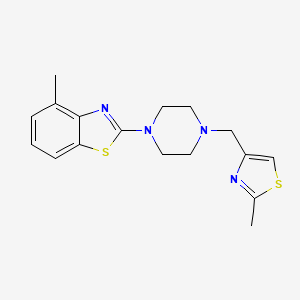 4-methyl-2-{4-[(2-methyl-1,3-thiazol-4-yl)methyl]piperazin-1-yl}-1,3-benzothiazole