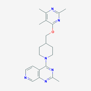 2,4,5-trimethyl-6-[(1-{2-methylpyrido[3,4-d]pyrimidin-4-yl}piperidin-4-yl)methoxy]pyrimidine