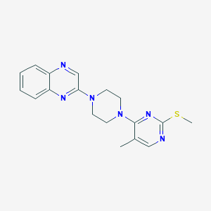 2-{4-[5-methyl-2-(methylsulfanyl)pyrimidin-4-yl]piperazin-1-yl}quinoxaline