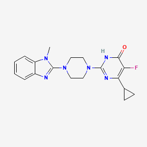 6-cyclopropyl-5-fluoro-2-[4-(1-methyl-1H-1,3-benzodiazol-2-yl)piperazin-1-yl]-3,4-dihydropyrimidin-4-one