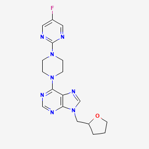 6-[4-(5-fluoropyrimidin-2-yl)piperazin-1-yl]-9-[(oxolan-2-yl)methyl]-9H-purine