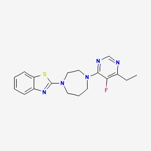 2-[4-(6-ethyl-5-fluoropyrimidin-4-yl)-1,4-diazepan-1-yl]-1,3-benzothiazole