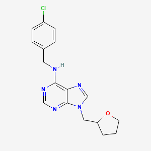 N-[(4-chlorophenyl)methyl]-9-[(oxolan-2-yl)methyl]-9H-purin-6-amine