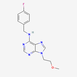 N-[(4-fluorophenyl)methyl]-9-(2-methoxyethyl)-9H-purin-6-amine