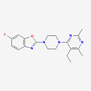 2-[4-(5-ethyl-2,6-dimethylpyrimidin-4-yl)piperazin-1-yl]-6-fluoro-1,3-benzoxazole