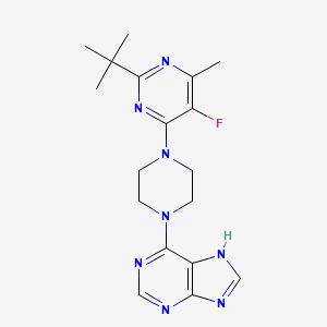 6-[4-(2-tert-butyl-5-fluoro-6-methylpyrimidin-4-yl)piperazin-1-yl]-9H-purine