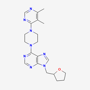 6-[4-(5,6-dimethylpyrimidin-4-yl)piperazin-1-yl]-9-[(oxolan-2-yl)methyl]-9H-purine