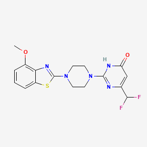 6-(difluoromethyl)-2-[4-(4-methoxy-1,3-benzothiazol-2-yl)piperazin-1-yl]-3,4-dihydropyrimidin-4-one