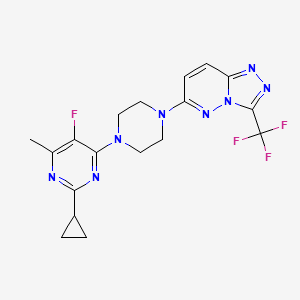 2-cyclopropyl-5-fluoro-4-methyl-6-{4-[3-(trifluoromethyl)-[1,2,4]triazolo[4,3-b]pyridazin-6-yl]piperazin-1-yl}pyrimidine