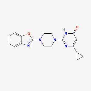 2-[4-(1,3-benzoxazol-2-yl)piperazin-1-yl]-6-cyclopropyl-3,4-dihydropyrimidin-4-one